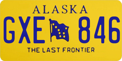 AK license plate GXE846