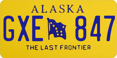 AK license plate GXE847