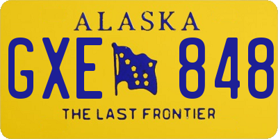 AK license plate GXE848