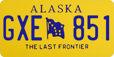 AK license plate GXE851