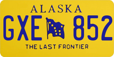 AK license plate GXE852