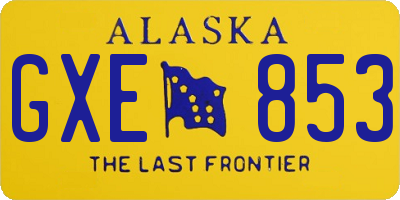 AK license plate GXE853