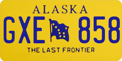 AK license plate GXE858