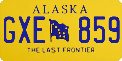 AK license plate GXE859