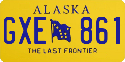 AK license plate GXE861