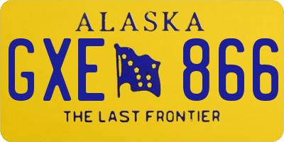 AK license plate GXE866