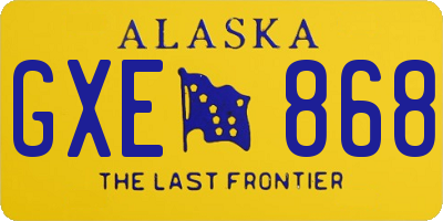 AK license plate GXE868