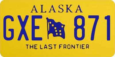 AK license plate GXE871