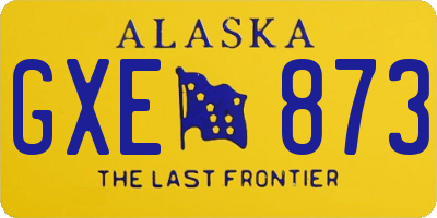 AK license plate GXE873