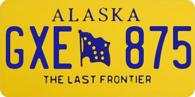 AK license plate GXE875