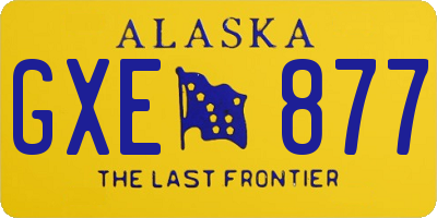 AK license plate GXE877