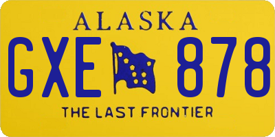 AK license plate GXE878
