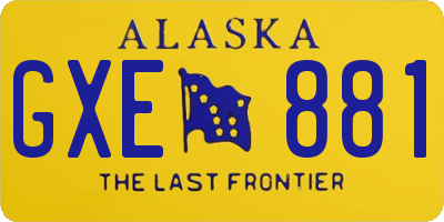 AK license plate GXE881