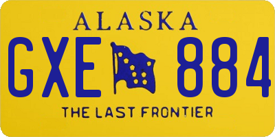 AK license plate GXE884