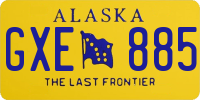 AK license plate GXE885