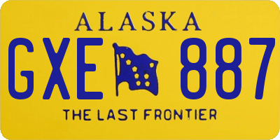 AK license plate GXE887