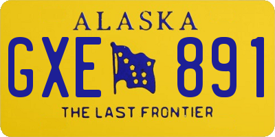 AK license plate GXE891