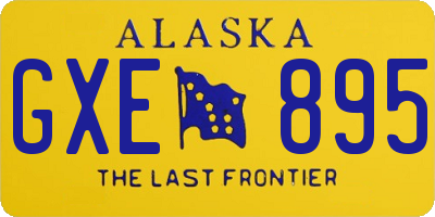 AK license plate GXE895