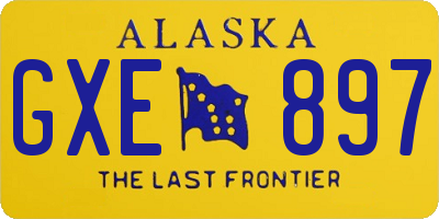 AK license plate GXE897