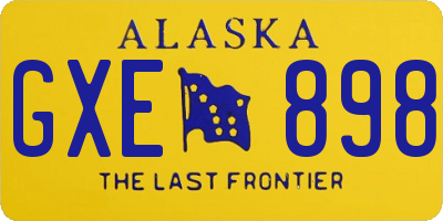 AK license plate GXE898