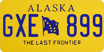 AK license plate GXE899