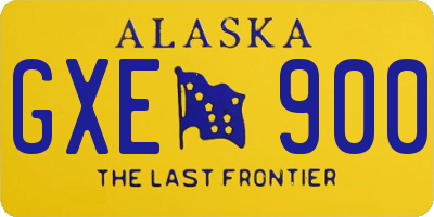 AK license plate GXE900