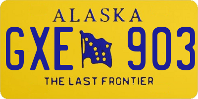 AK license plate GXE903