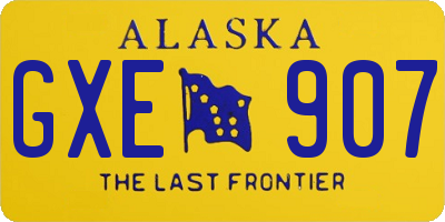 AK license plate GXE907