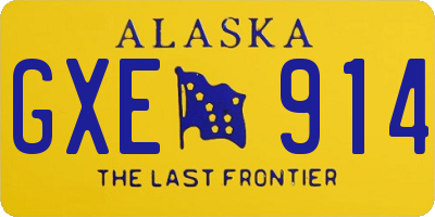 AK license plate GXE914