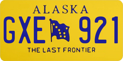 AK license plate GXE921