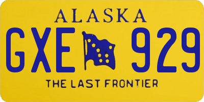 AK license plate GXE929