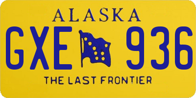 AK license plate GXE936