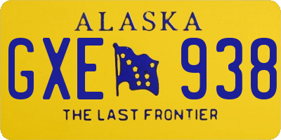 AK license plate GXE938