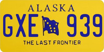 AK license plate GXE939