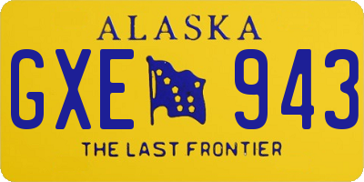 AK license plate GXE943