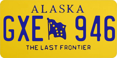 AK license plate GXE946