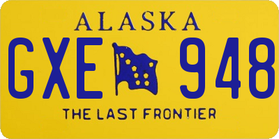 AK license plate GXE948