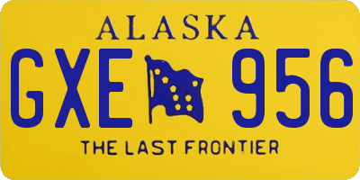 AK license plate GXE956