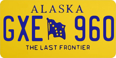 AK license plate GXE960