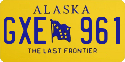 AK license plate GXE961