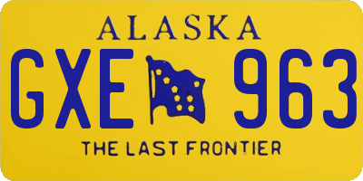 AK license plate GXE963
