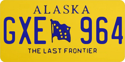 AK license plate GXE964