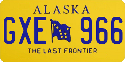 AK license plate GXE966