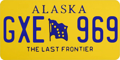 AK license plate GXE969