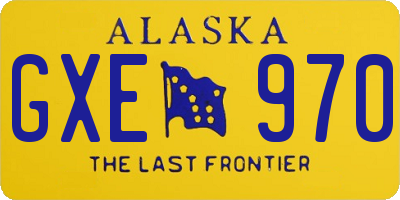 AK license plate GXE970