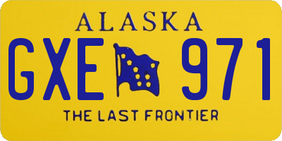 AK license plate GXE971