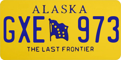 AK license plate GXE973