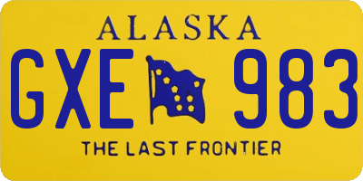 AK license plate GXE983