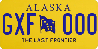 AK license plate GXF000