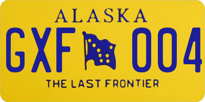 AK license plate GXF004